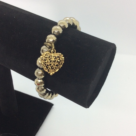 Pyrite Heart Bracelet - Picture 1 of 3